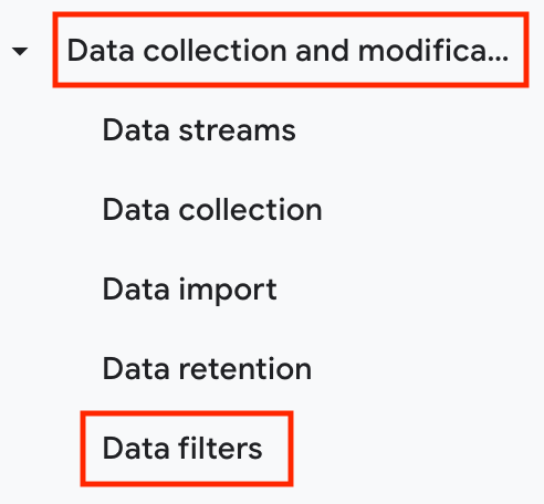 Data collection and modification and Data filters