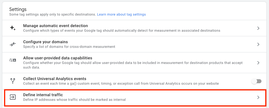 Define internal traffic