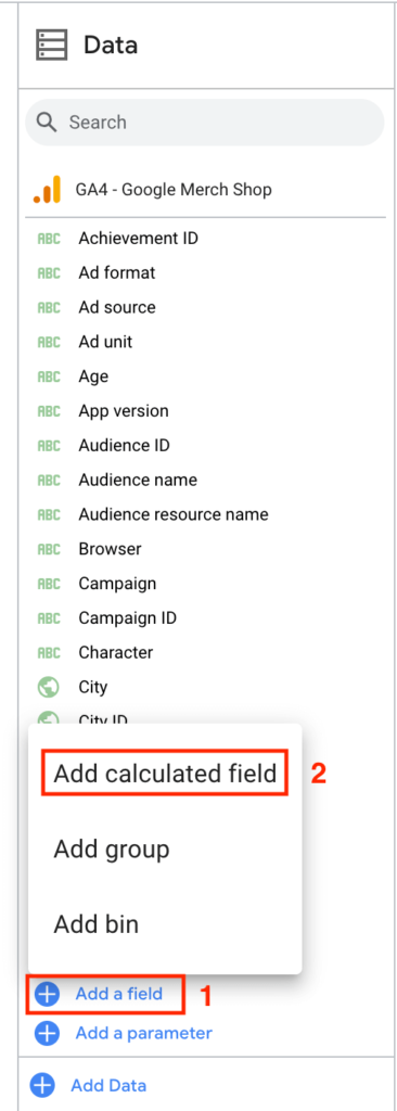 create a new calculated field