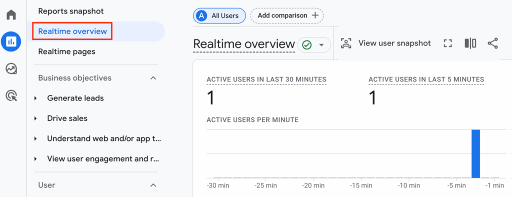 realtime report test